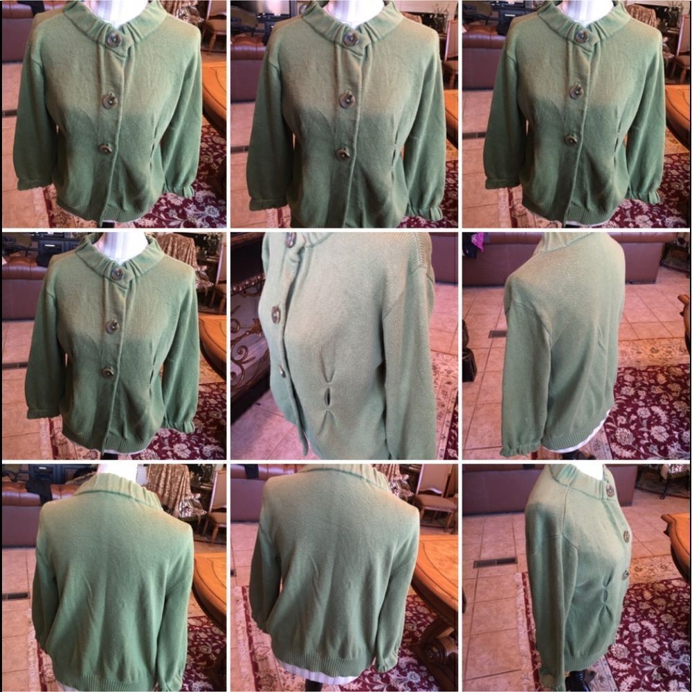 VINCE SPRING Moss Green Sweater! - Picture 8 of 8
